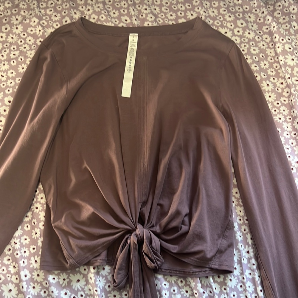 Lululemon purple long sleeve with front tie